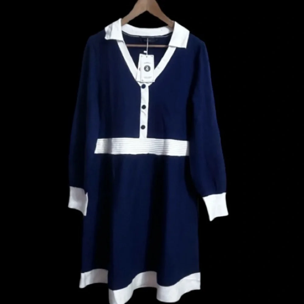 NWT ZESICA Long Sleeve V Neck Sweater Dress Sz XL Women - Picture 6 of 9